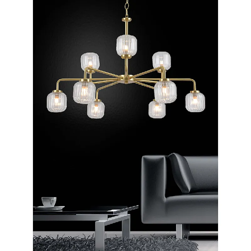 China wholesale 9 lights chandelier luxury modern beautiful gold indoor lighting