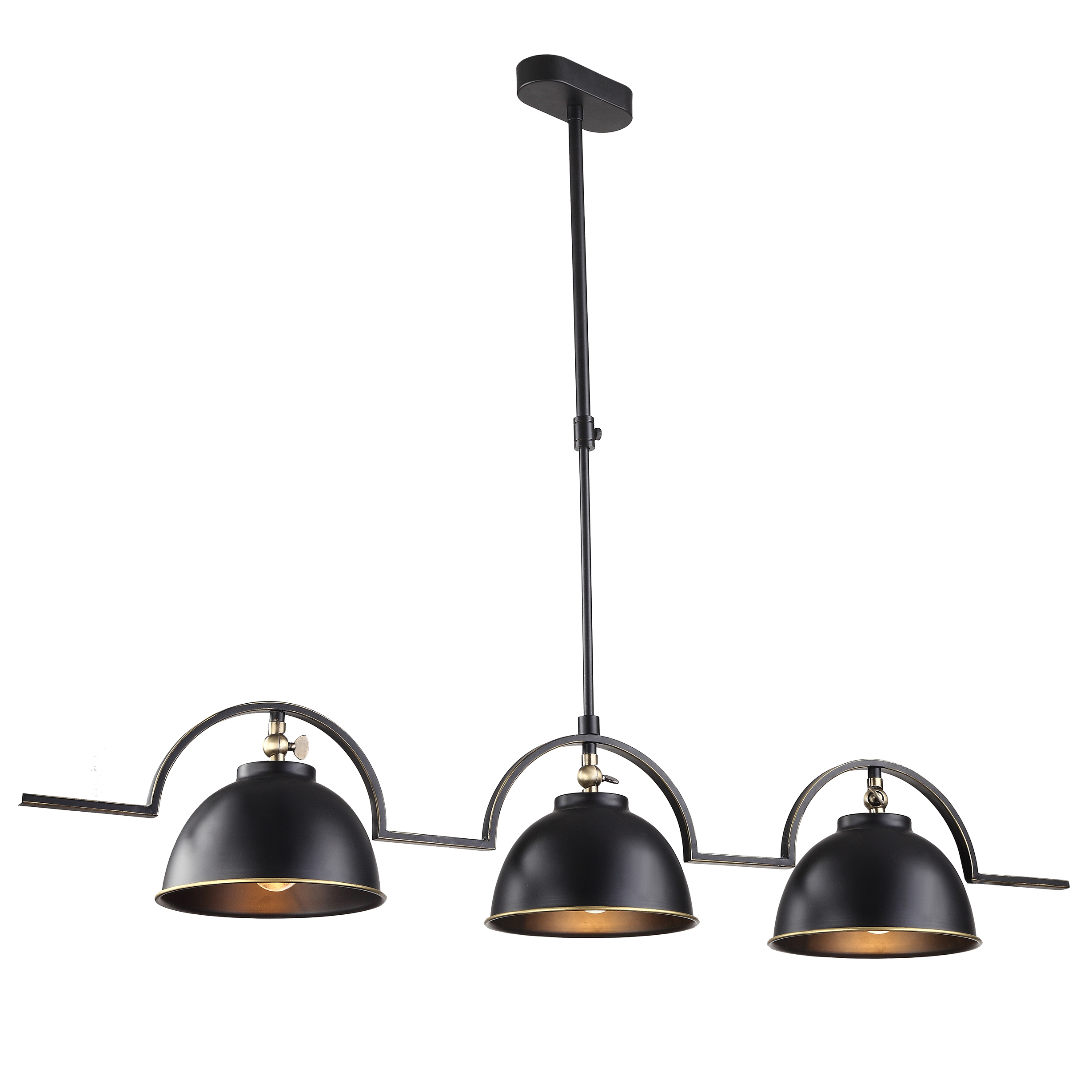 Industrial spray paint black iron art pendant light restaurants cafes bars decoration light