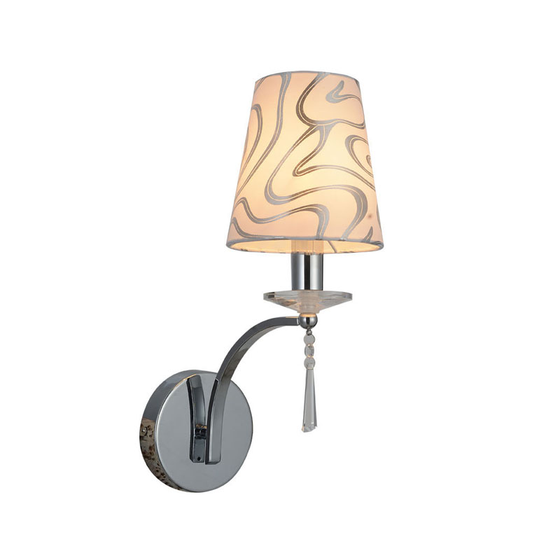 classic elegant crystal fabric wall light