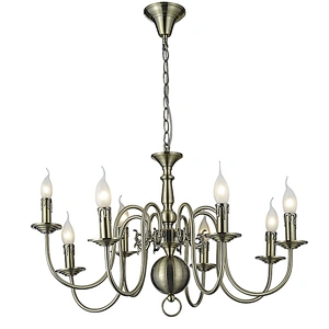 European classical brass candle chandelier foyer lighting Chinese factory supply
