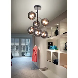 ceiling light modern simple grey glass ball creative home hotel shipping mall decoration ceiling lamp