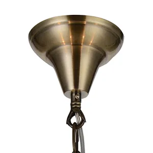 new design antique brass fabric chandelier lamp