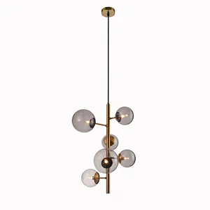 Beautiful modern creative grey glass pendant light restaurant bar home hotel decoration led pendant light