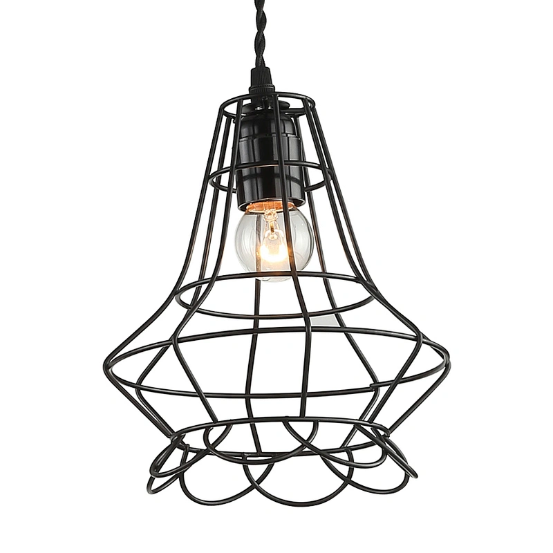 iron art fancy black pendant light restaurant bar home hotel decoration light