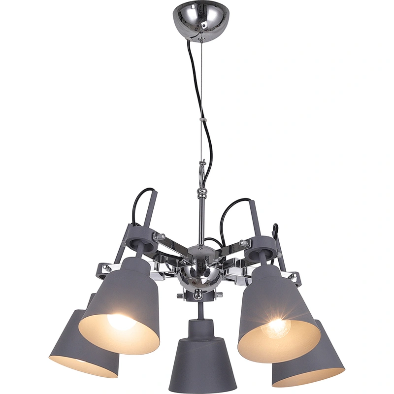 Nordic Post-modern Fashionable Industrial Grey Trumpet Metal Chandelier Pendant Light