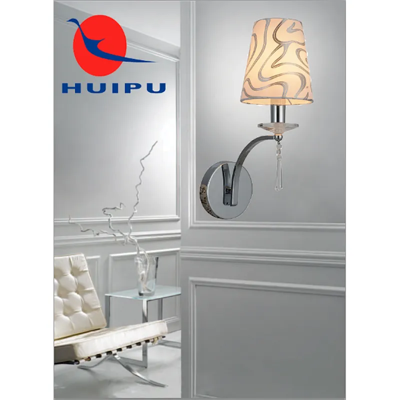 classic elegant crystal fabric wall light
