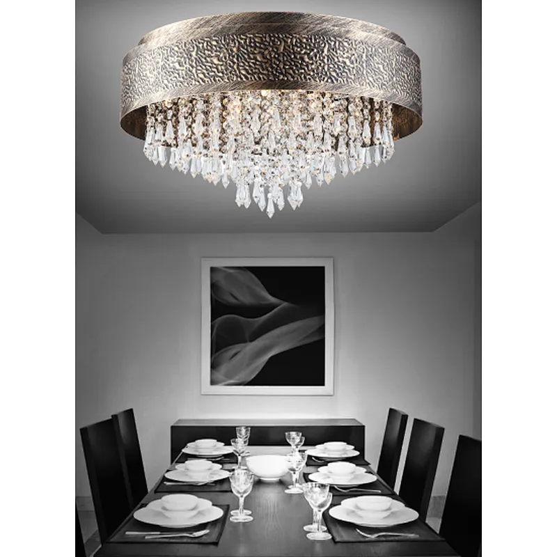 Crystal ceiling lamp American style  restore ancient ways to absorb ceiling light home hotel villa indoor light