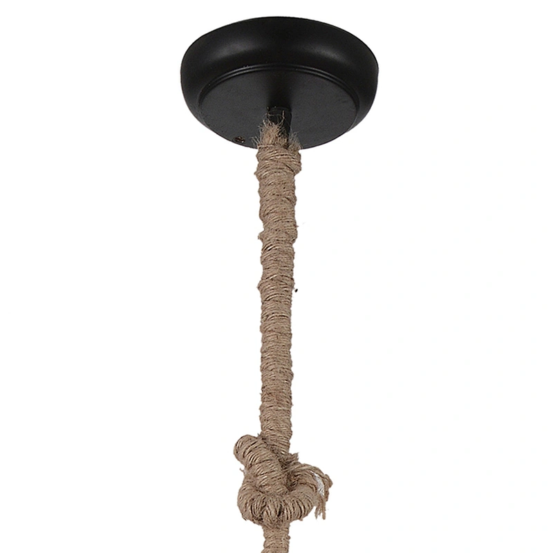 Industrial design E27 40W hemp rope single light pendant lamp
