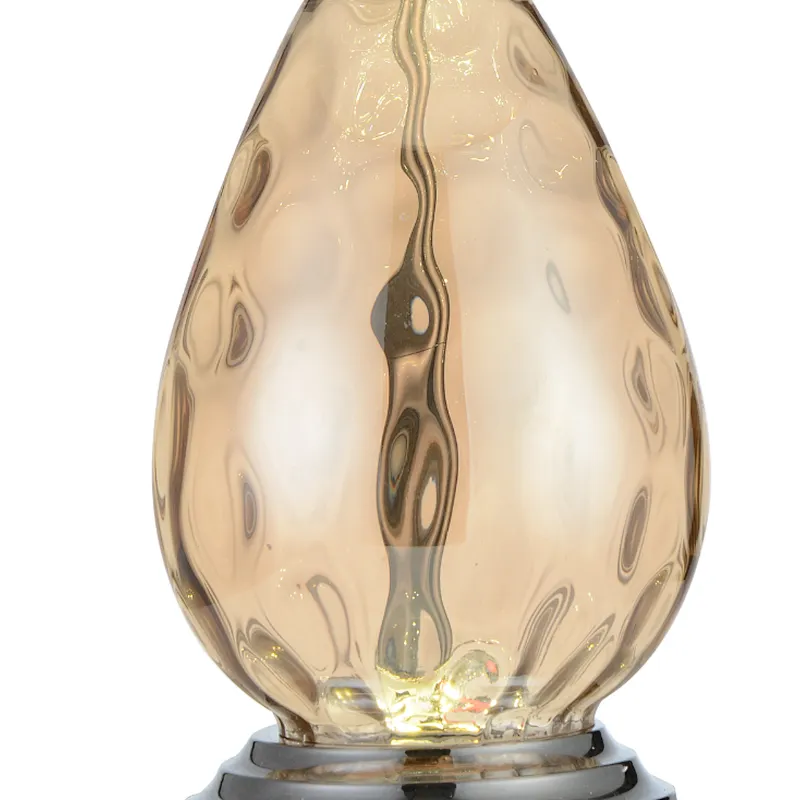 Arabic style glass modern fabric led table lamp