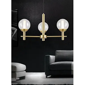 Design Nordic modern gold glass globe chandelier