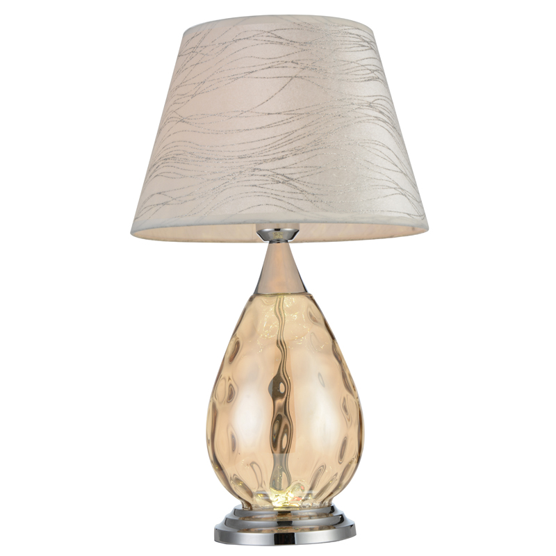 Arabic style glass modern fabric led table lamp