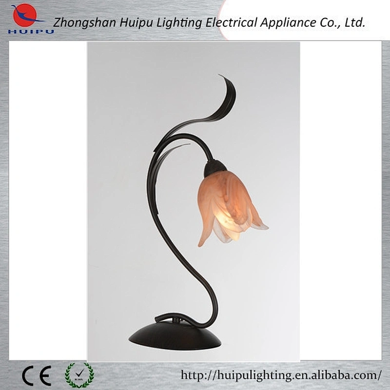 Wholesale beautiful flower decorative table lamp with leaf