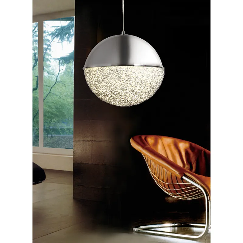 Beautiful European modern pendant light restaurant bar home hotel decoration LED  chrome pendant light