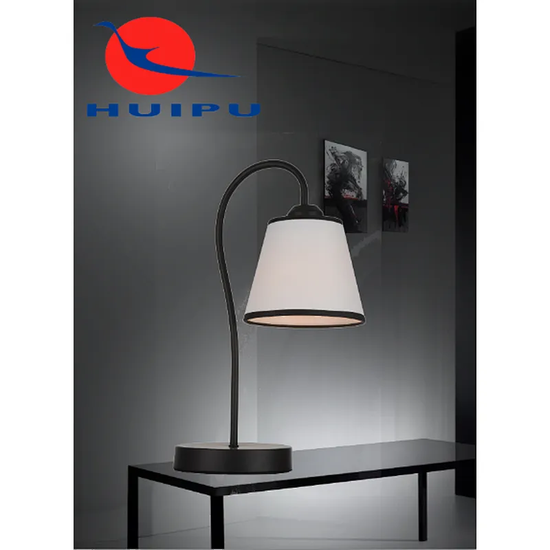Modern simple high quality table lamp with white fabric study bedroom living room table lamp