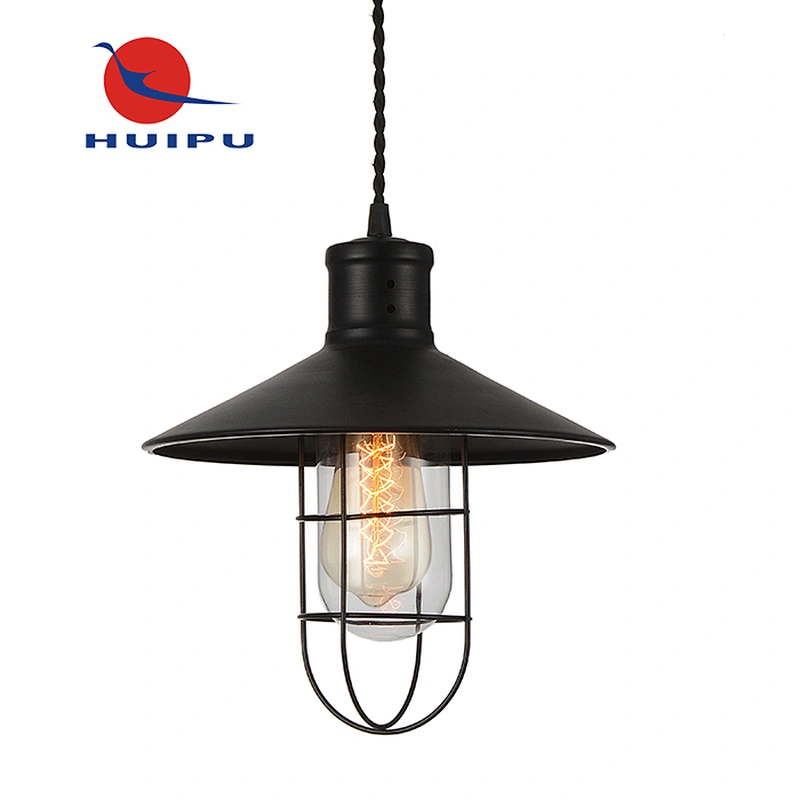 Antique Black Metal Shade Hanging 1-light Kitchen Pendant Light
