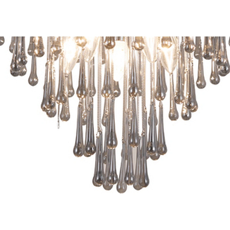 New design modern fashion grey glass water drop pendant light elegant luxury high quality E14*5 pendant ligjht