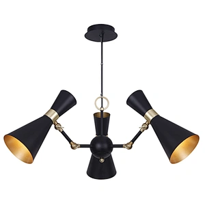 Zhongshan Factory Hand Made Retro Black Finish Chandelier Lights