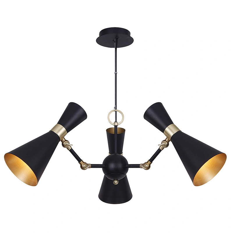 Zhongshan Factory Hand Made Retro Black Finish Chandelier Lights
