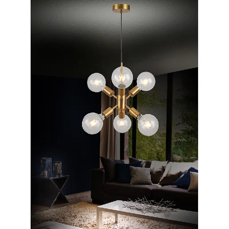 China wholesale modern pendant light  indoor decoration 6 lights pendant chandelier