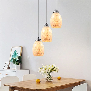 Hot selling modern shell glass pendant light