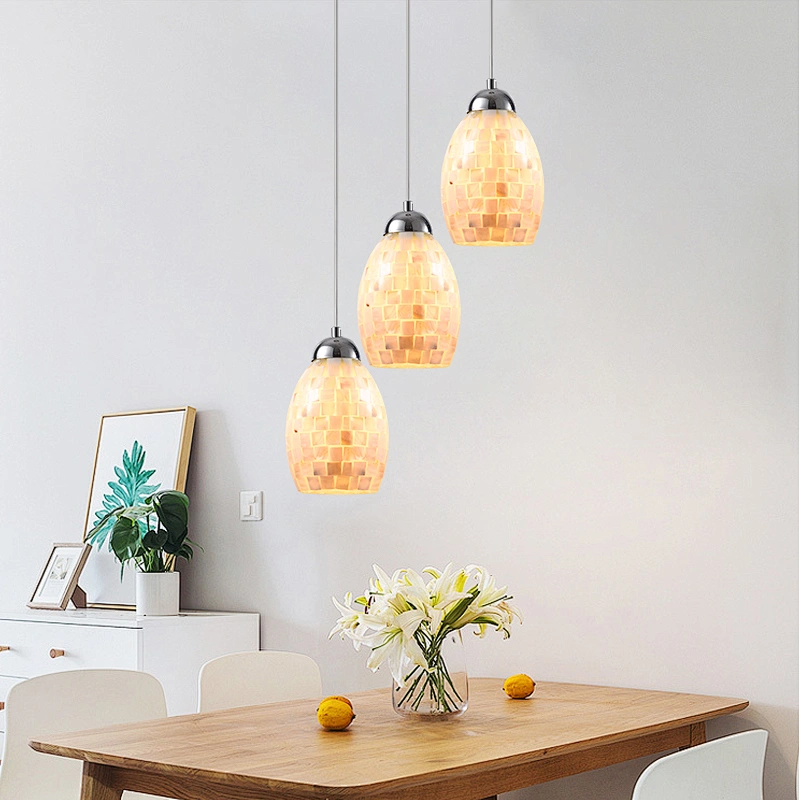 Hot selling modern shell glass pendant light