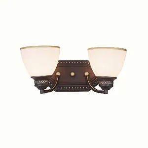 High quality European vintage classic 2 lights glass wall lamp