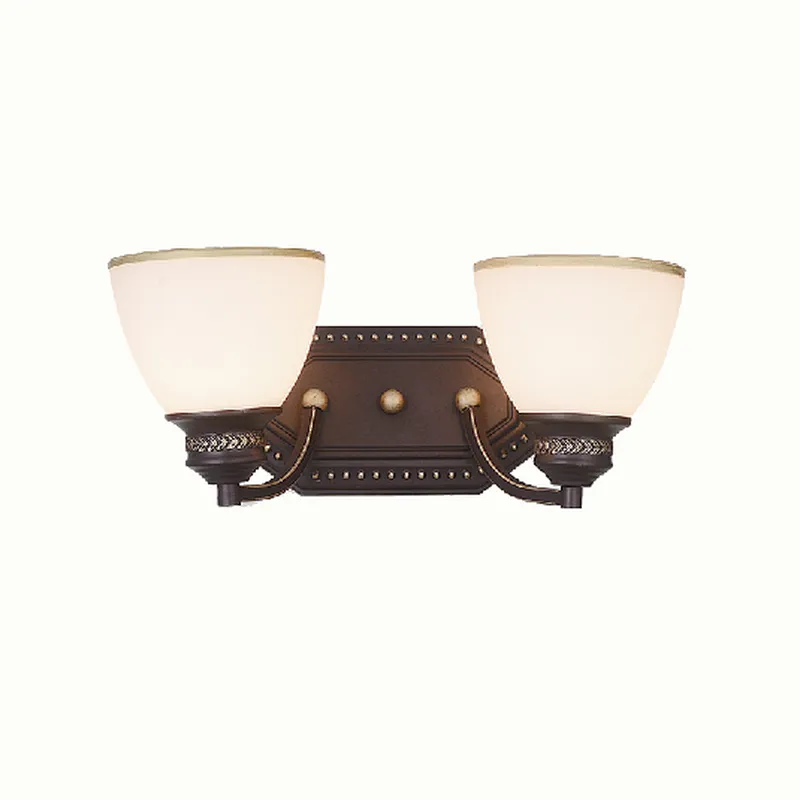 High quality European vintage classic 2 lights glass wall lamp