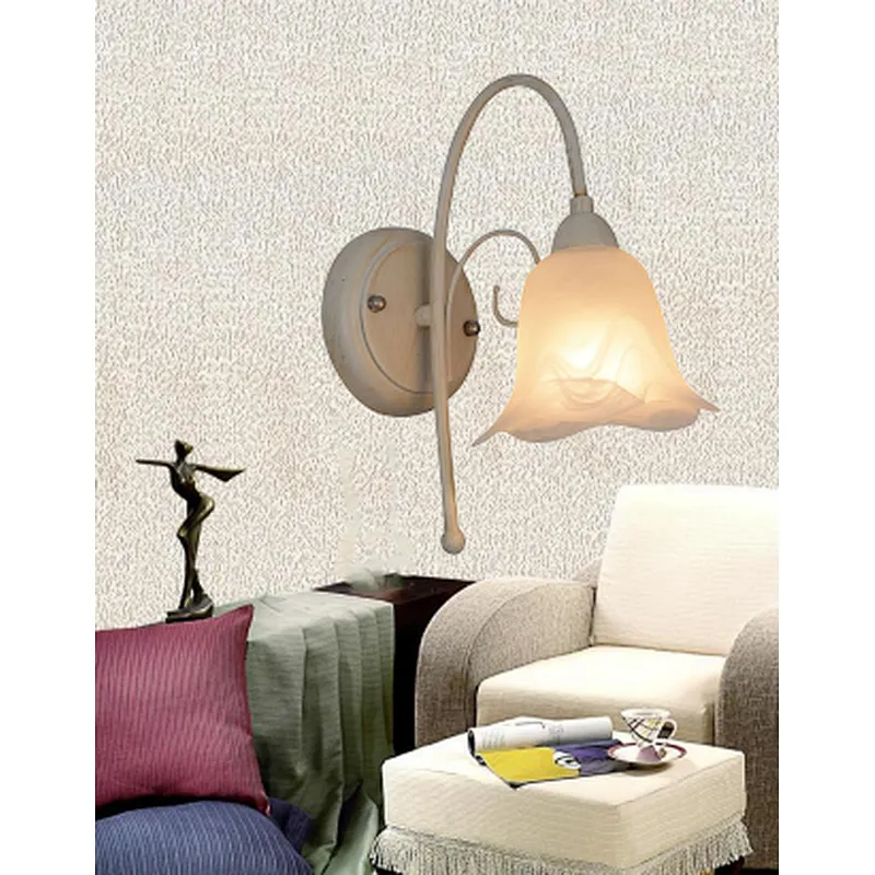 European style modern classic flower glass wall lamp