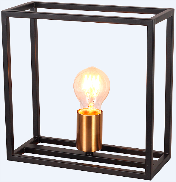 French style iron frame black and copper table lamp E27