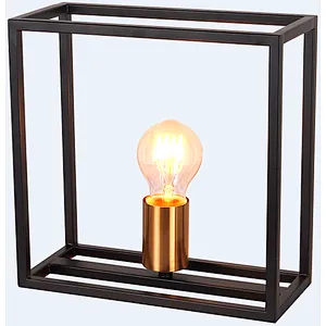 French style iron frame black and copper table lamp E27