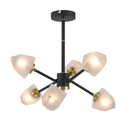 2022 new modern fancy glass chandelier ceiling lamp in China