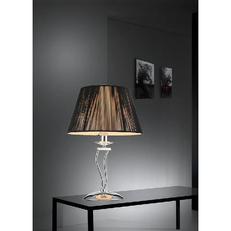 European modern simple black cloth cover table lamp