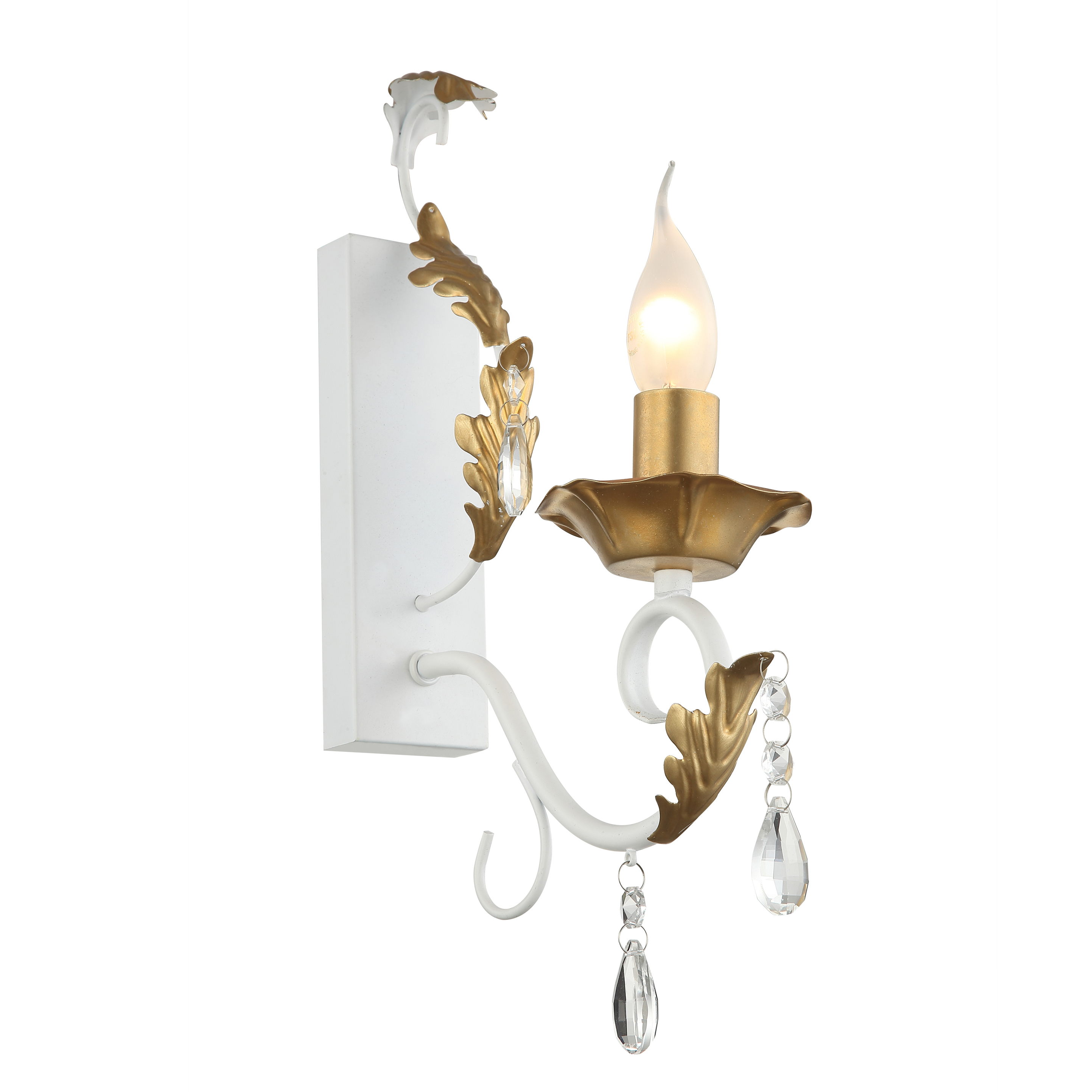 European traditional classic light luxury wall lamp with crystal pendant