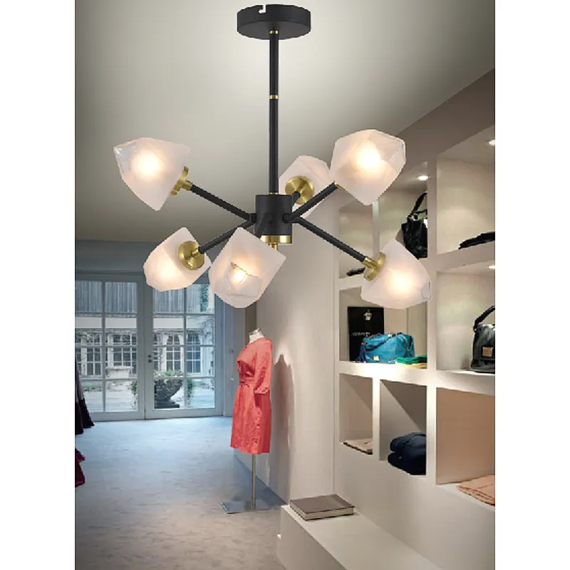 2022 new modern fancy glass chandelier ceiling lamp in China