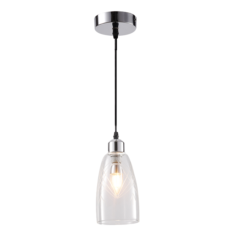 modern clear glass pendant light for bedside dining kitchen decoration lighting fixtures