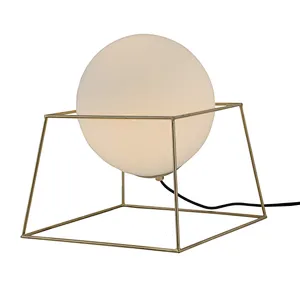 Nordic characteristic modern white glass table lamp