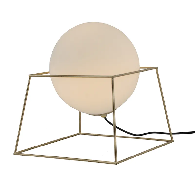Nordic characteristic modern white glass table lamp