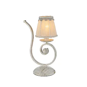 European style vintage classical table lamp with fabric shade