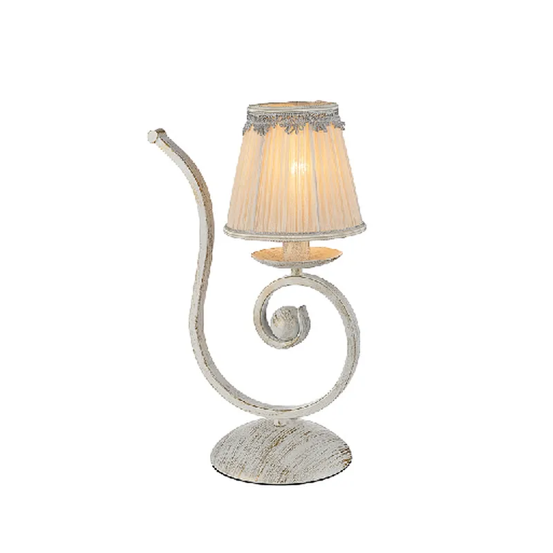 European style vintage classical table lamp with fabric shade