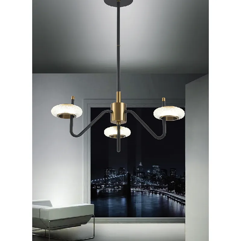 2022 French style modern led 3 lights crystal chandelier pendant light