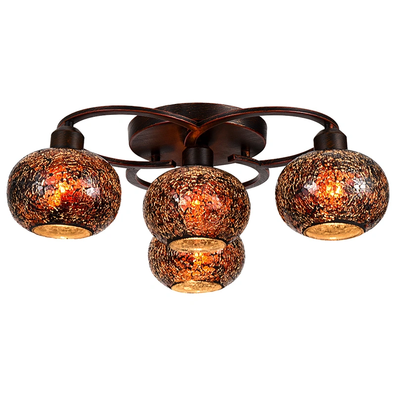 European-style fancy glass ceiling lamp restoring ancient ways