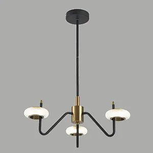 2022 French style modern led 3 lights crystal chandelier pendant light