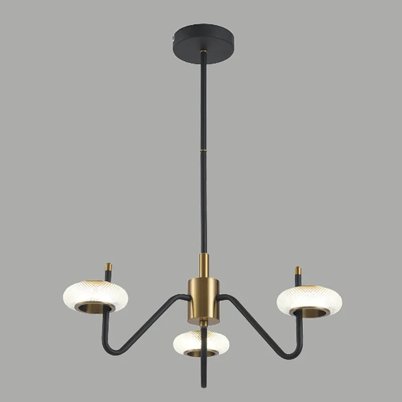 2022 French style modern led 3 lights crystal chandelier pendant light