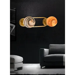 Nordic style modern double vagrant glass ball wall lamp