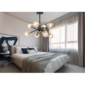 2022 new modern fancy glass chandelier ceiling lamp in China