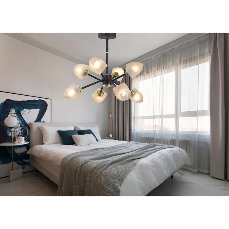 2022 new modern fancy glass chandelier ceiling lamp in China