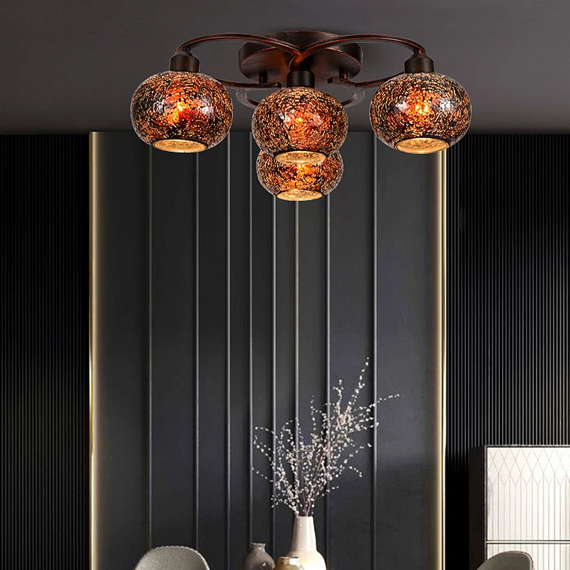 European-style fancy glass ceiling lamp restoring ancient ways