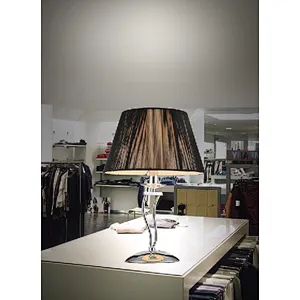 European modern simple black cloth cover table lamp