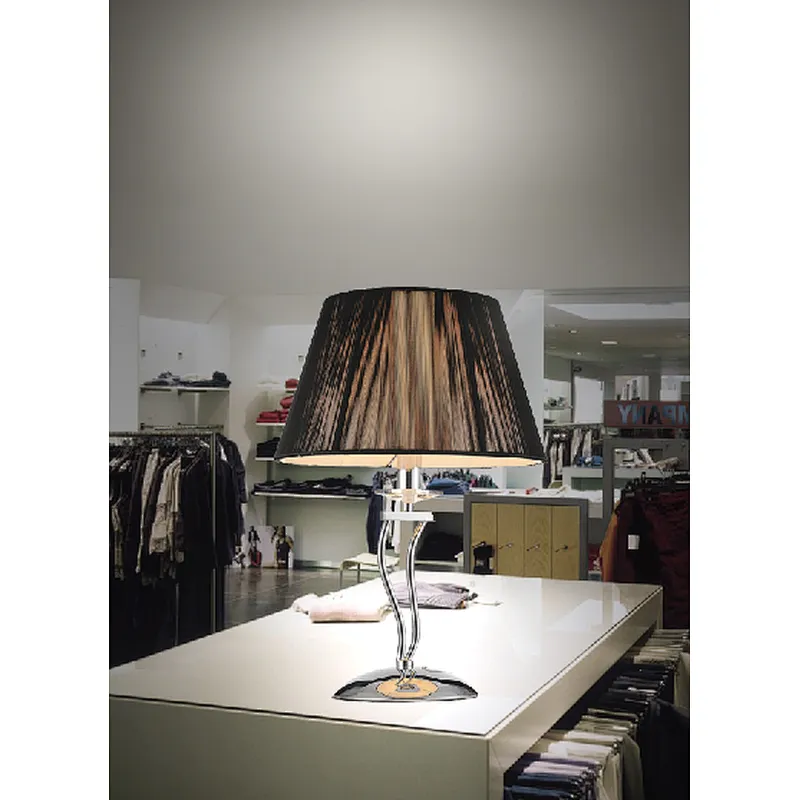 European modern simple black cloth cover table lamp
