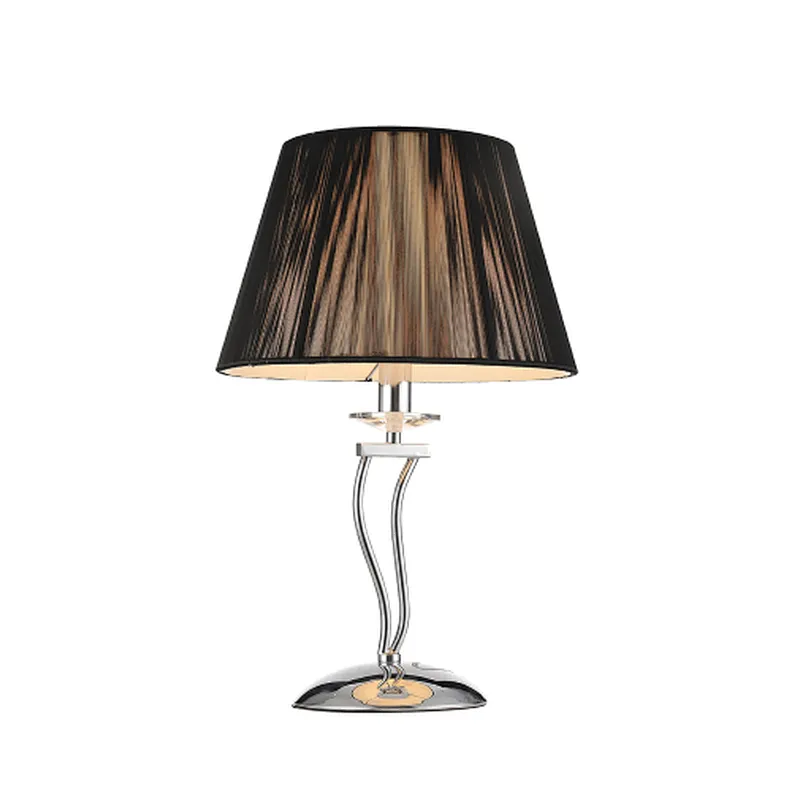 European modern simple black cloth cover table lamp